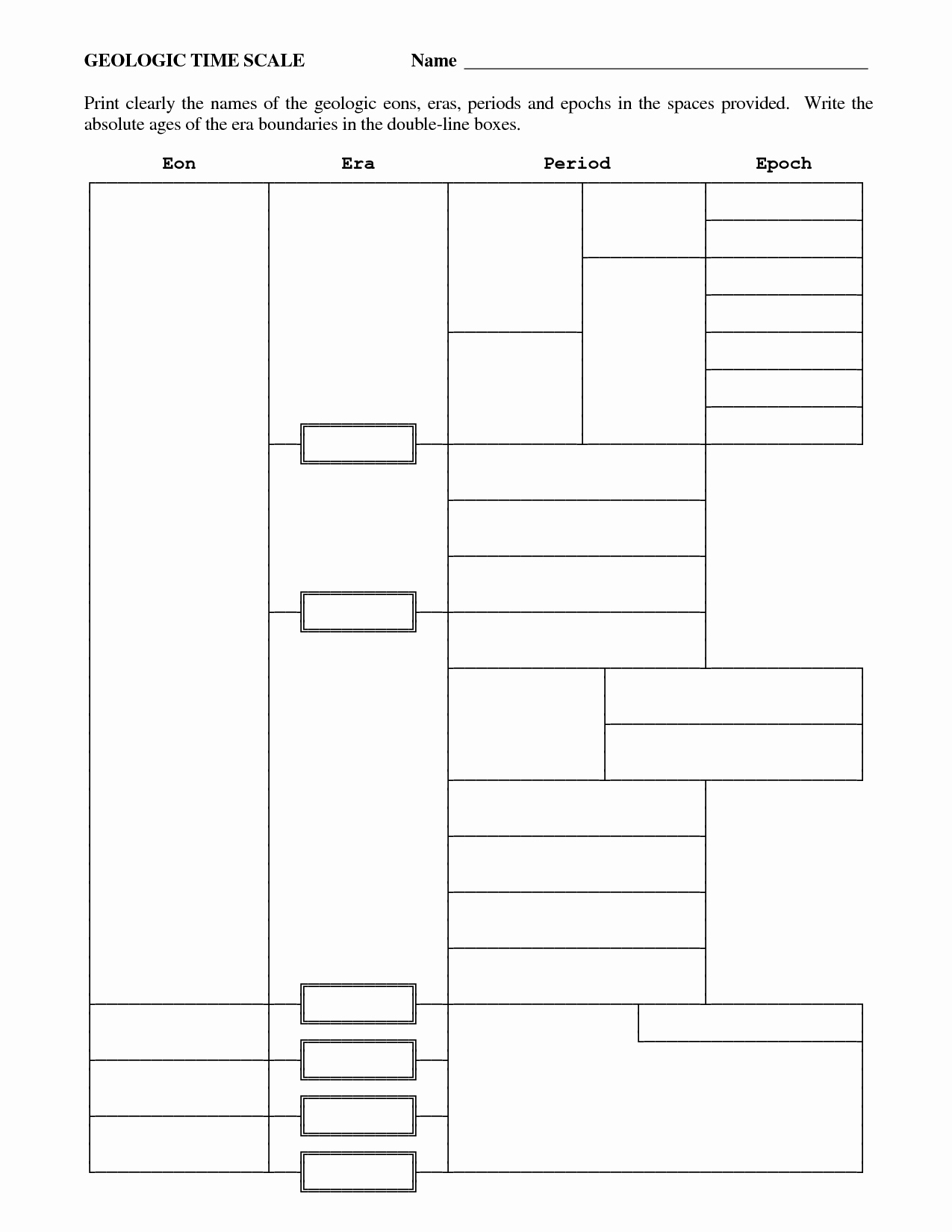 Geological Time Scale Worksheet Best Of Blank Geologic Time Scale Worksheet Dino