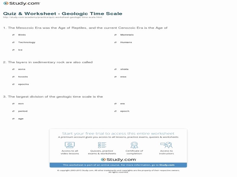 Geological Time Scale Worksheet Elegant Geological Time Scale Worksheet Free Printable Worksheets