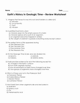 Geological Time Scale Worksheet Inspirational Geologic Time Scale Worksheet Answers