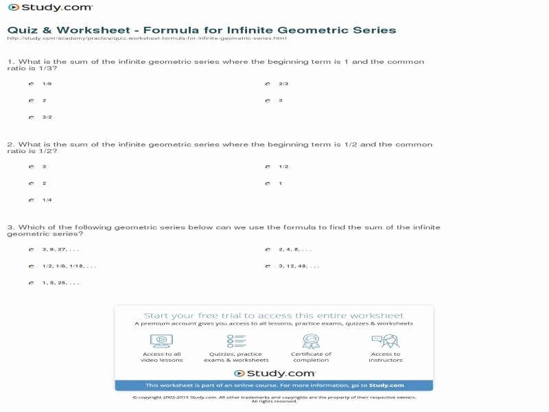 Geometric and Arithmetic Sequences Worksheet Awesome Arithmetic and Geometric Sequences Worksheet