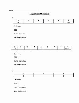 Geometric and Arithmetic Sequences Worksheet Beautiful Arithmetic and Geometric Sequences
