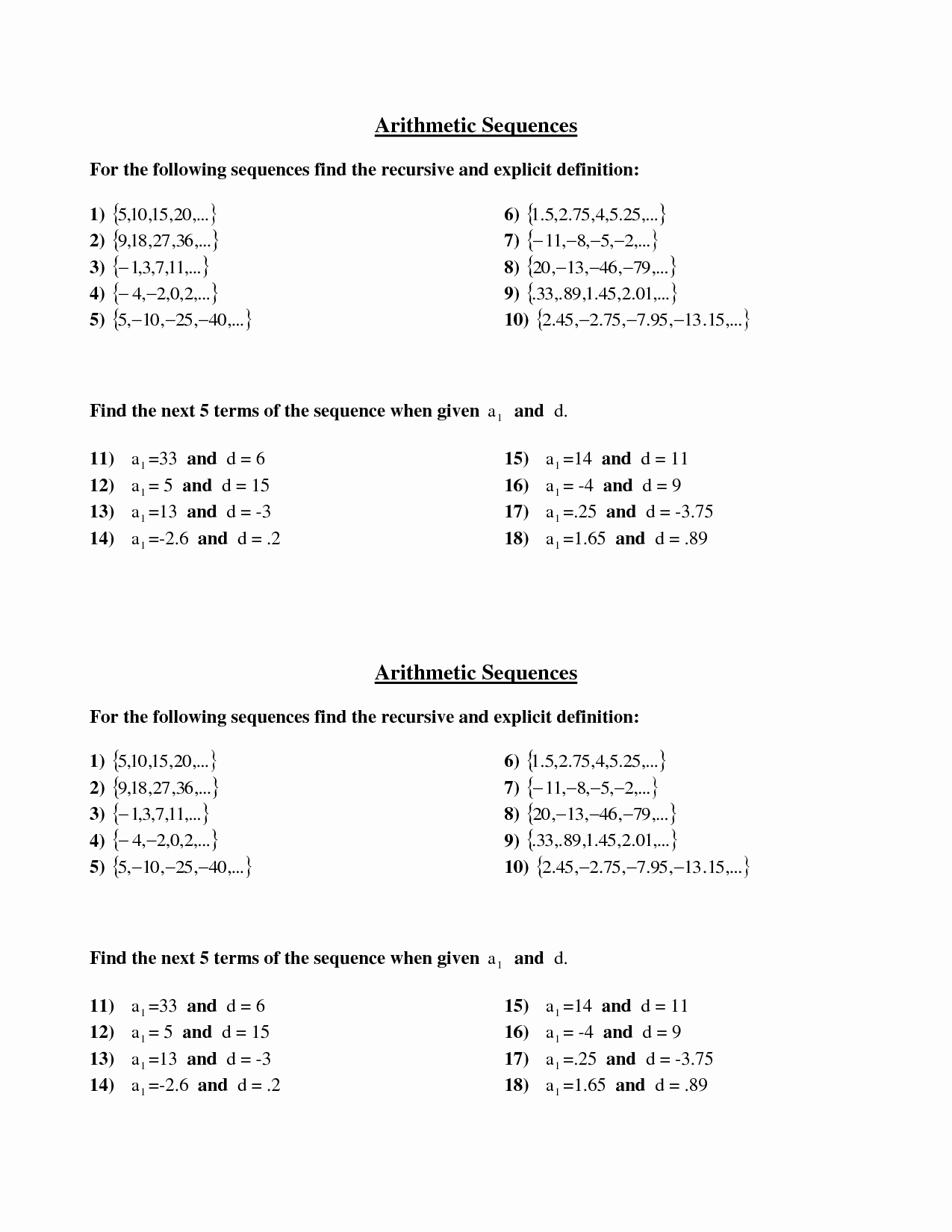 Geometric and Arithmetic Sequences Worksheet Best Of 14 Best Of Practical Money Skills Worksheets 2nd