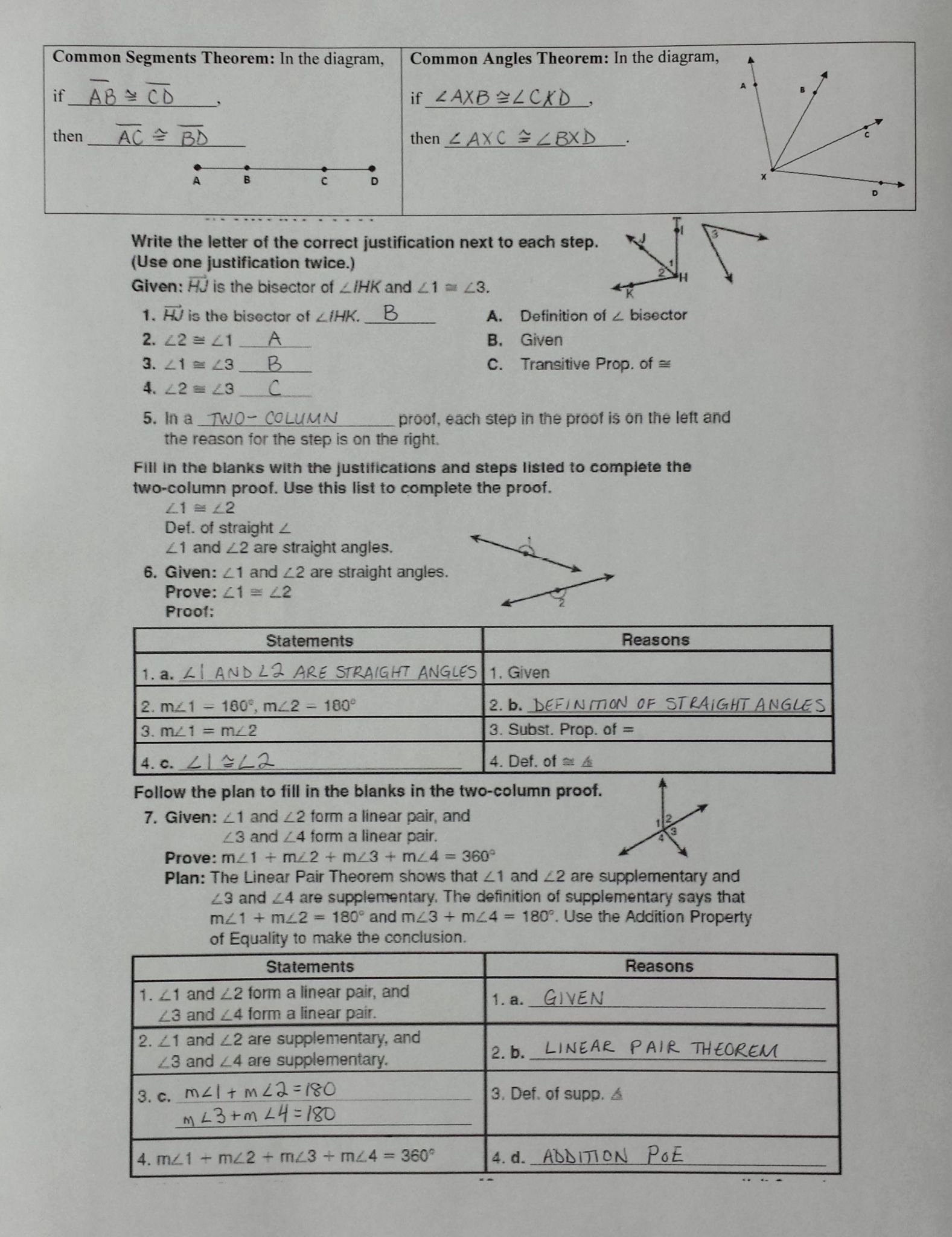 Geometric Proofs Worksheet with Answers Awesome Basic Geometry Definitions Worksheet Answers