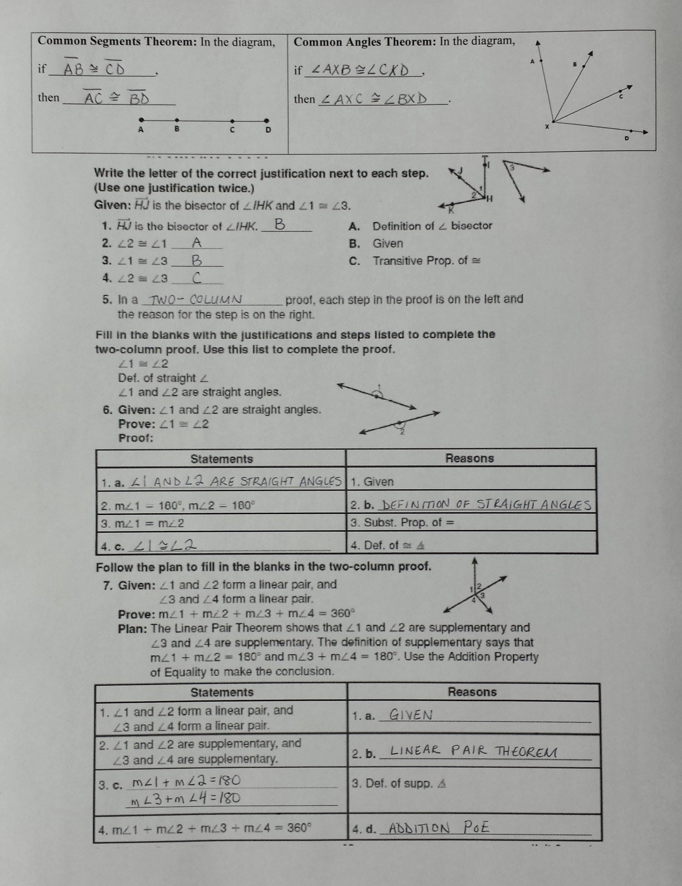 Geometric Proofs Worksheet with Answers Best Of Mrs Garnet Mrs Garnet at Pvphs