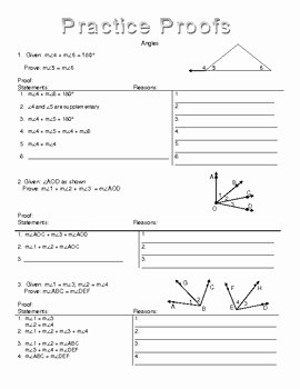 Geometric Proofs Worksheet with Answers Fresh Angle Addition Postulate Proofs by Kim Tallud