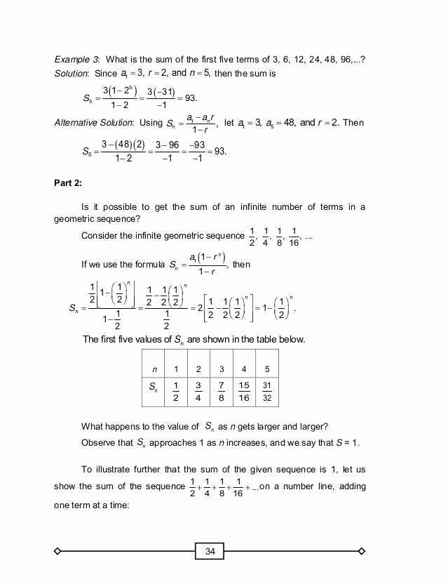 Geometric Sequence and Series Worksheet Unique Arithmetic and Geometric Sequences Worksheet