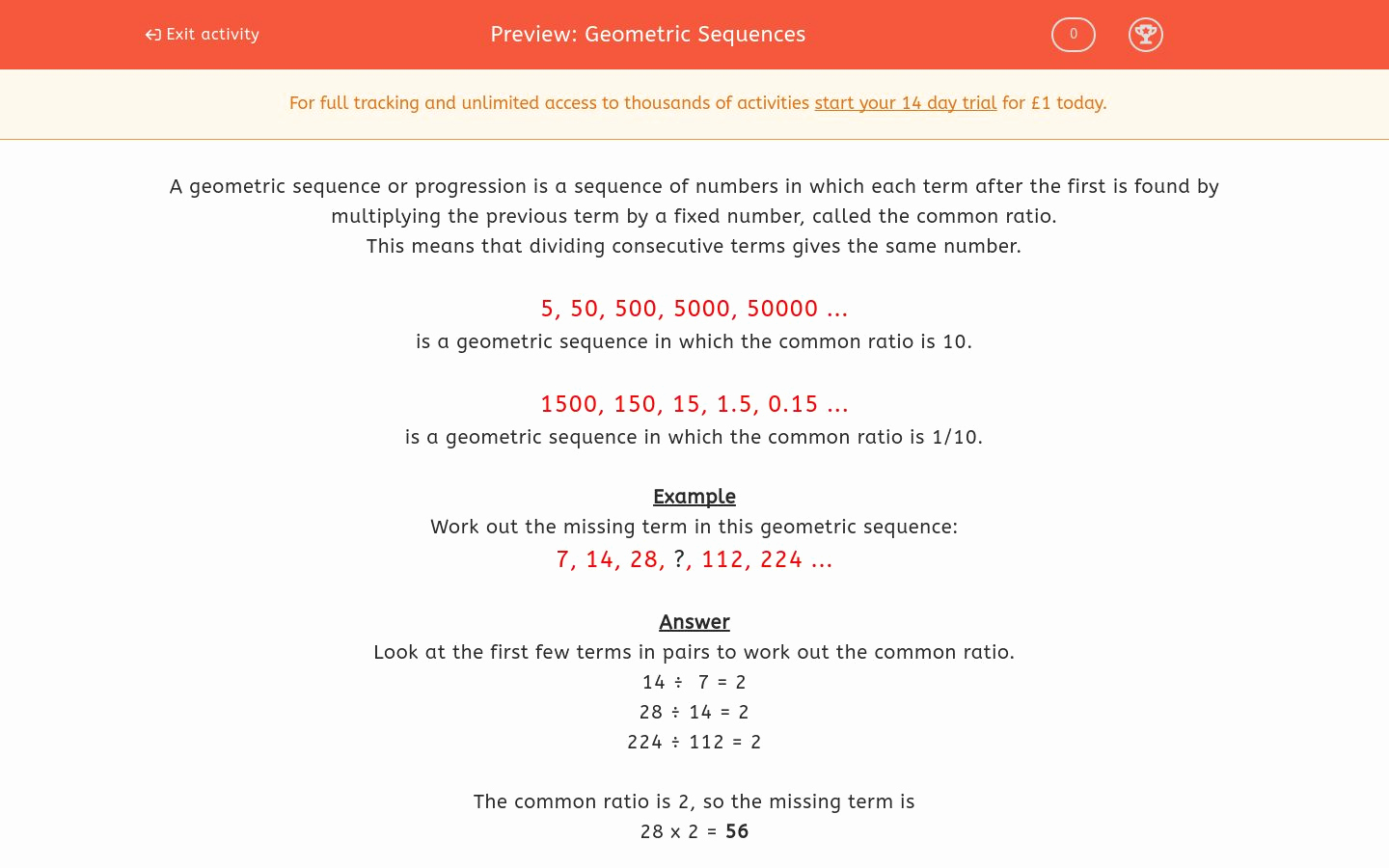 Geometric Sequence Practice Worksheet Best Of Geometric Sequences Worksheet Edplace