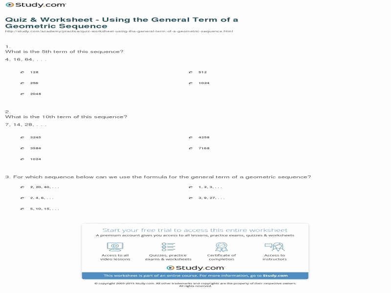 Geometric Sequences Worksheet Answers Best Of Arithmetic and Geometric Sequences Worksheet