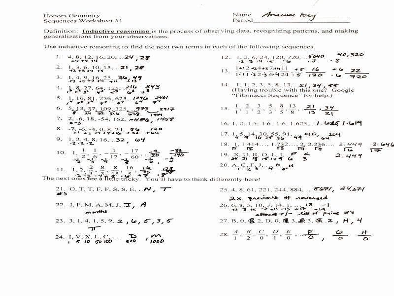 Geometric Sequences Worksheet Answers Lovely Unit 1 Sequences and Series Mr Roos Hempstead High