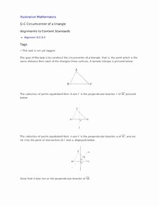 Geometry Points Of Concurrency Worksheet Fresh Circumcenter Lesson Plans &amp; Worksheets Reviewed by Teachers
