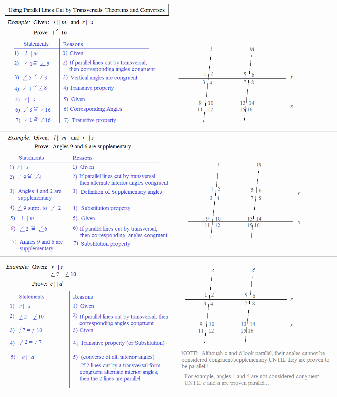 Geometry Proof Practice Worksheet New Math Plane Parallel Lines Cut by Transversals