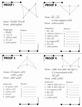 Geometry Proof Practice Worksheet Unique Triangle Congruence Proofs Foldable Practice Booklet by