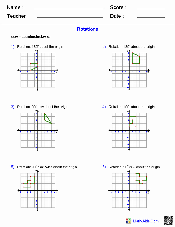 Geometry Transformation Composition Worksheet Answers Elegant Geometry Worksheets