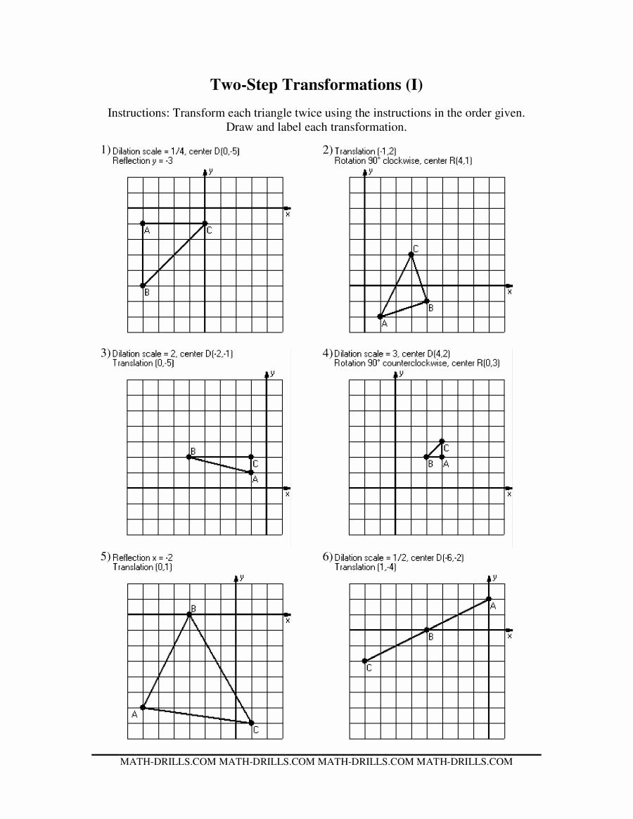Geometry Transformations Worksheet Answers Awesome Worksheet Transformations Math Worksheets Grass Fedjp
