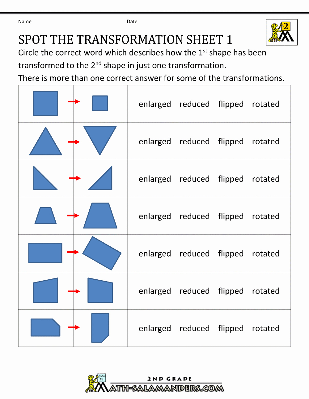 50 Geometry Transformations Worksheet Pdf