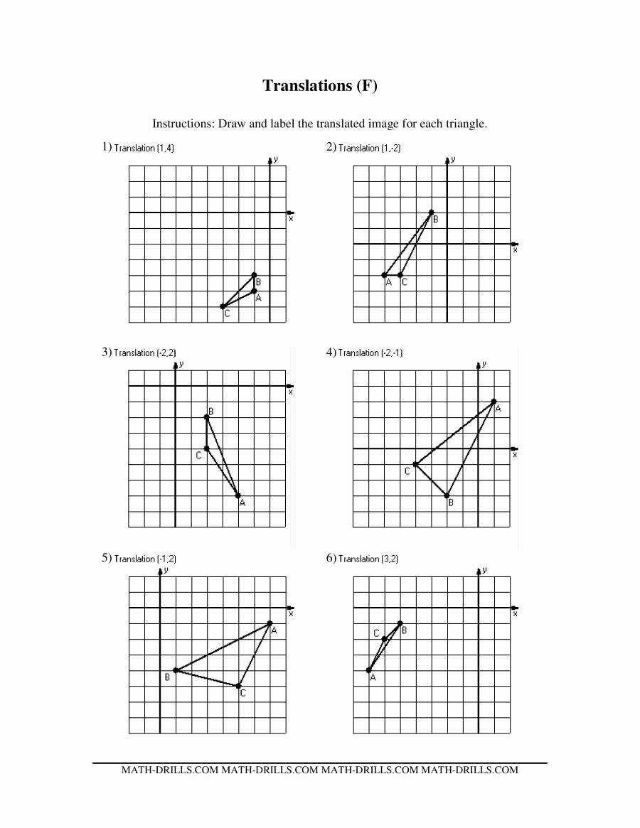 Geometry Transformations Worksheet Pdf Best Of Translations Old Version F