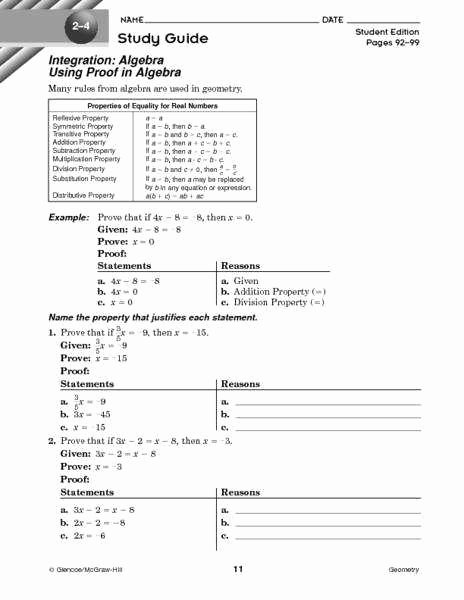 Geometry Worksheet Beginning Proofs Beautiful Beginning Algebra Worksheets