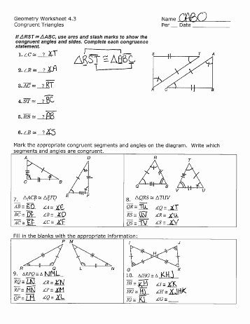 Geometry Worksheet Congruent Triangles Inspirational 13 Best Of Proving Triangles Congruent Worksheet
