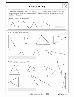 Geometry Worksheet Congruent Triangles Lovely 3rd Grade 4th Grade Math Worksheets Congruent Triangles