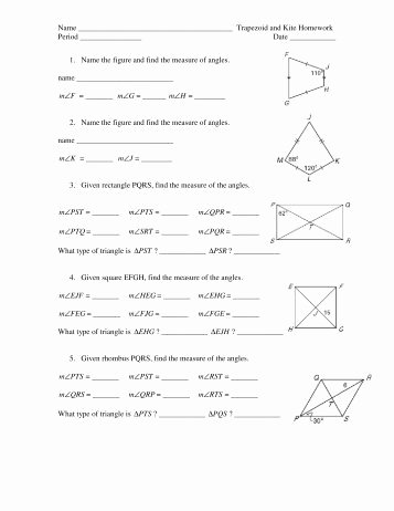 Geometry Worksheet Kites and Trapezoids Elegant Cake Designers Design Cak