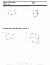 Geometry Worksheet Kites and Trapezoids Elegant Free Geometry Worksheets &amp; Printables with Answers