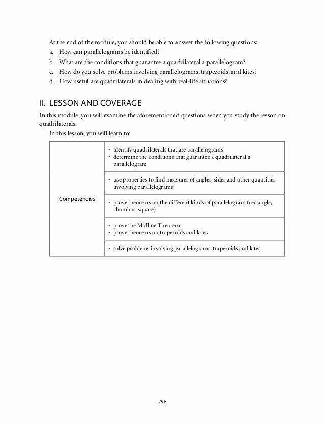 Geometry Worksheet Kites and Trapezoids Lovely Kites and Trapezoids Worksheet Answers