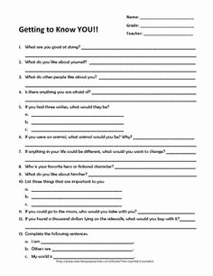 Getting to Know You Worksheet Awesome 14 Best Of This is Me Worksheet for Teens