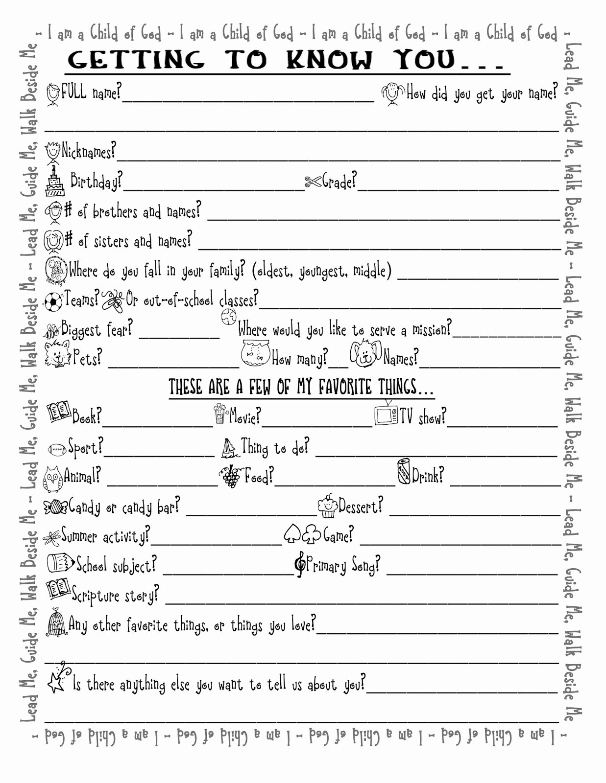 Getting to Know You Worksheet Best Of 13 Best Of Get to Know Me Worksheet Get to Know
