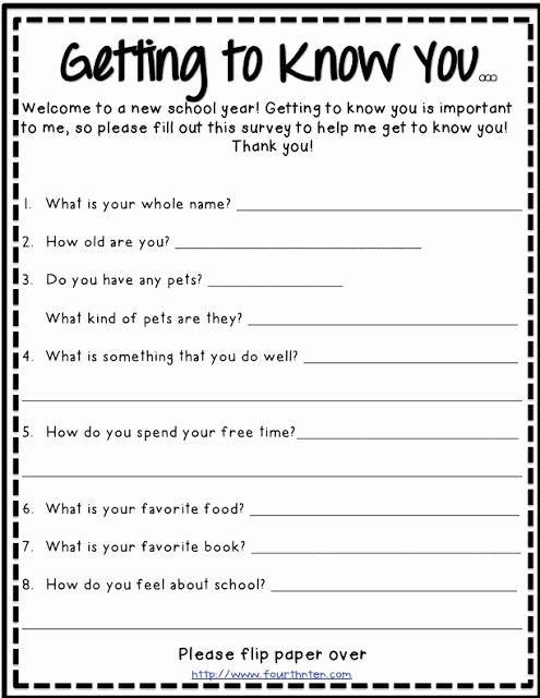 Getting to Know You Worksheet Elegant 17 Best Of Getting to Know You Worksheets for