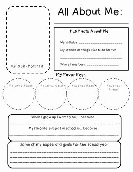Getting to Know You Worksheet Luxury All About Me Getting to Know You Worksheet by Sandra
