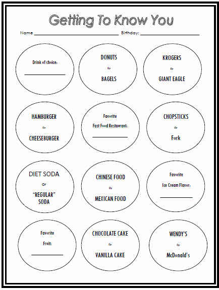 Getting to Know You Worksheet New Get to Know You Activity Students – Global Gourmet