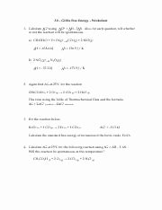 Gibbs Free Energy Worksheet Luxury Chapter 6 Balancing Stoich Worksheet and Key Chapter 6
