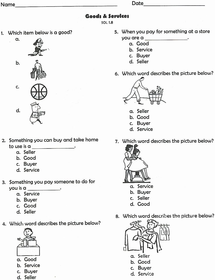 Goods and Services Worksheet Awesome Goods and Services Homeschool social Stu S