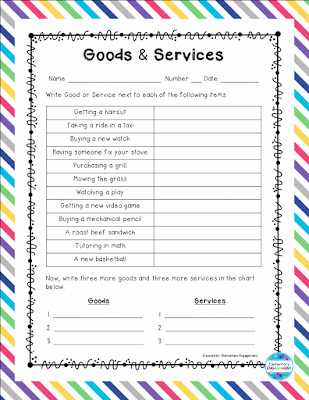Goods and Services Worksheet Best Of A Great Mentor Text for Economics Elementary Engagement