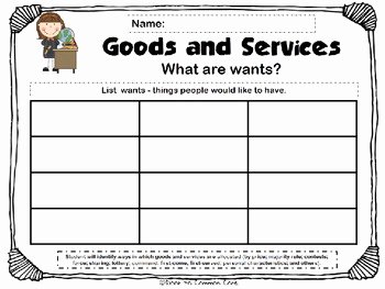 Goods and Services Worksheet Lovely Goods and Services Worksheets 2nd Grade Georgia social