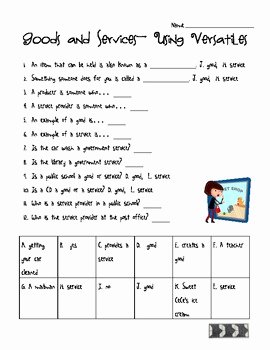 Goods and Services Worksheet New Goods and Services Using Versatiles by Kelly Rister