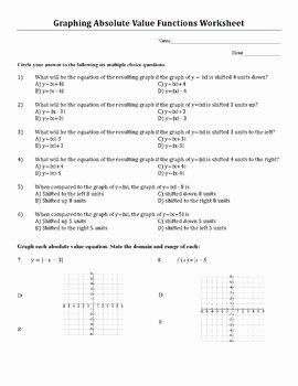 Graphing Absolute Value Equations Worksheet Best Of Graphing Absolute Value Functions Worksheet by Math with
