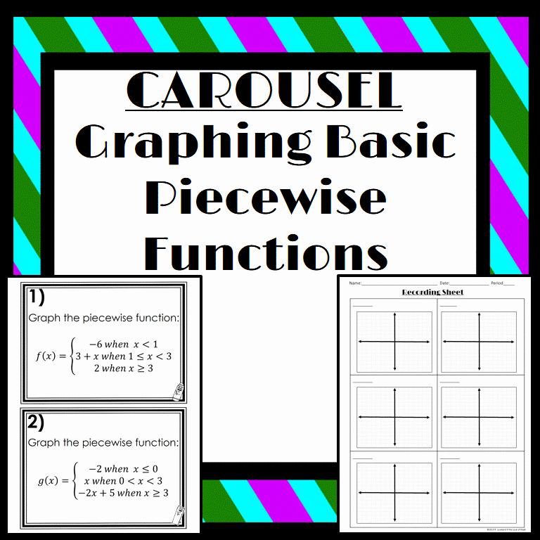 Graphing Absolute Value Functions Worksheet Elegant Graphing Basic Piecewise Functions Carousel Activity