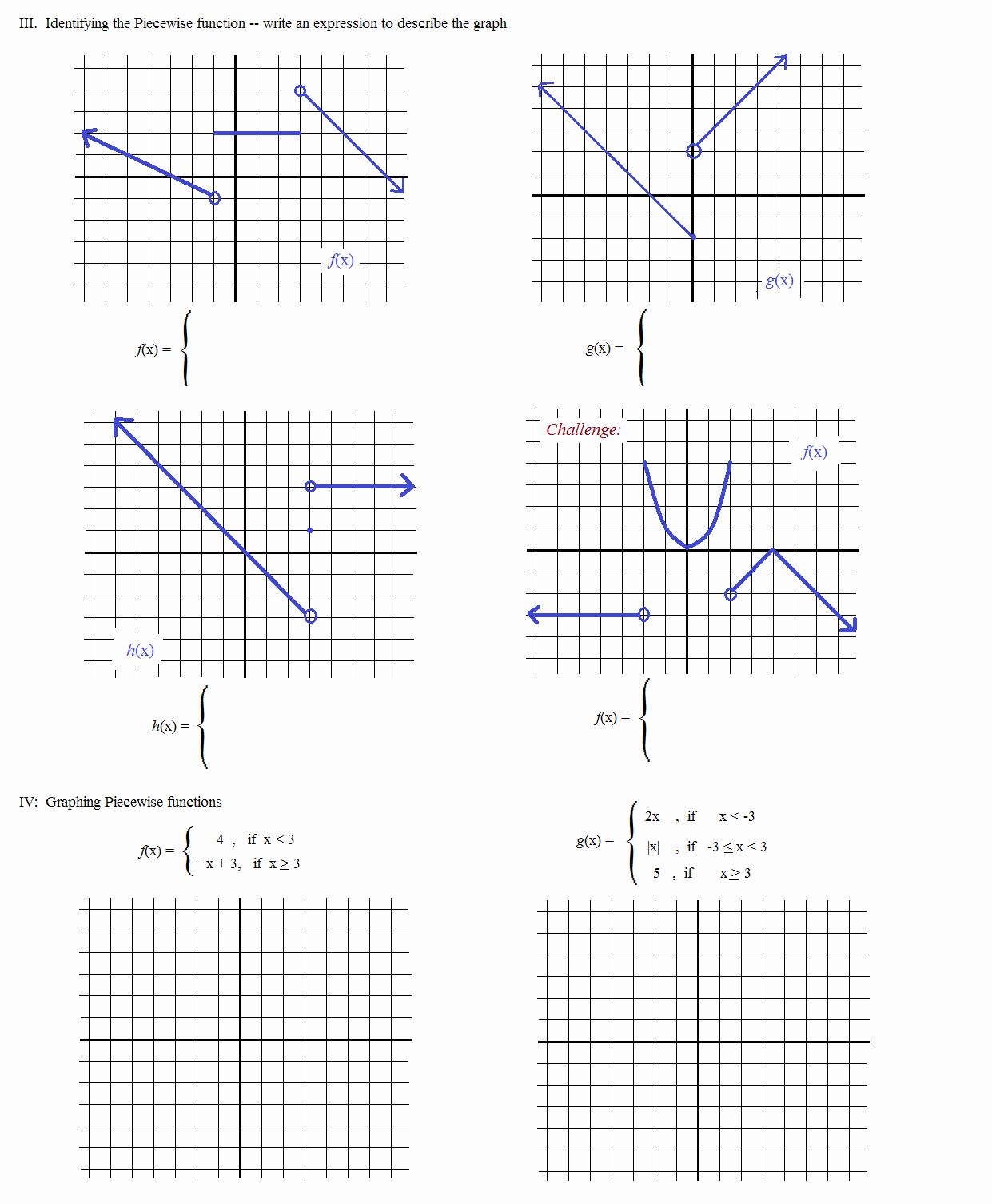 Graphing Absolute Value Functions Worksheet New Math Plane Piecewise Functions &amp; F X Notation