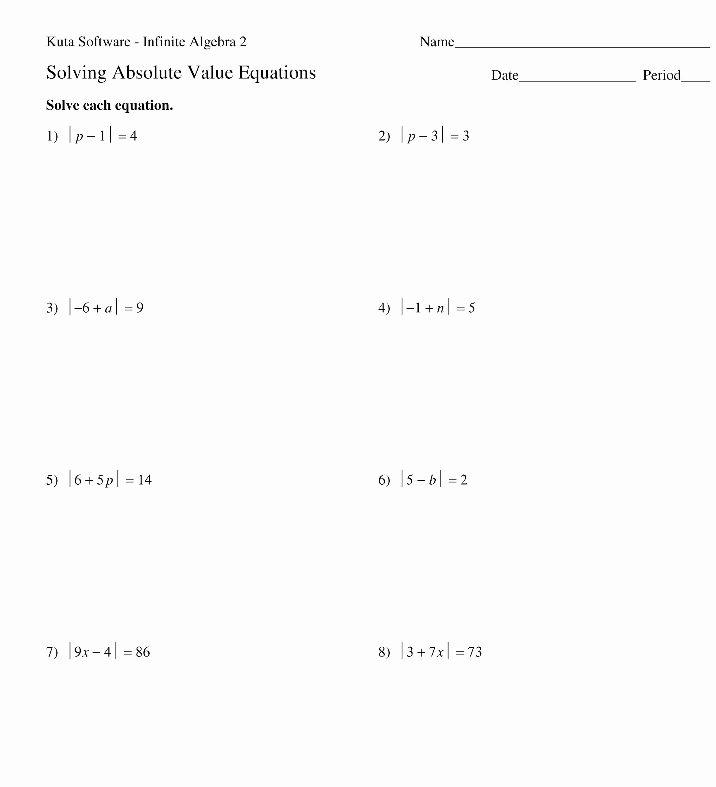 Graphing Absolute Value Inequalities Worksheet Unique Graphing Absolute Value Inequalities Worksheet Algebra 2