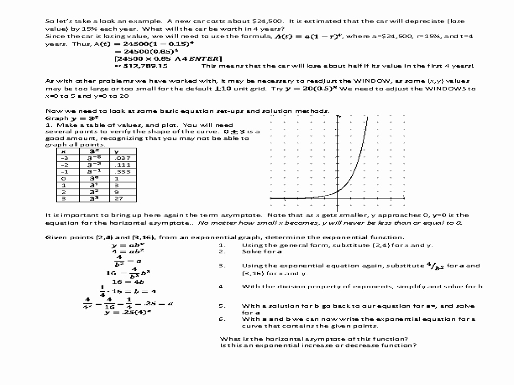 Graphing Exponential Functions Worksheet Answers Best Of Graphing Exponential and Log Functions Worksheet