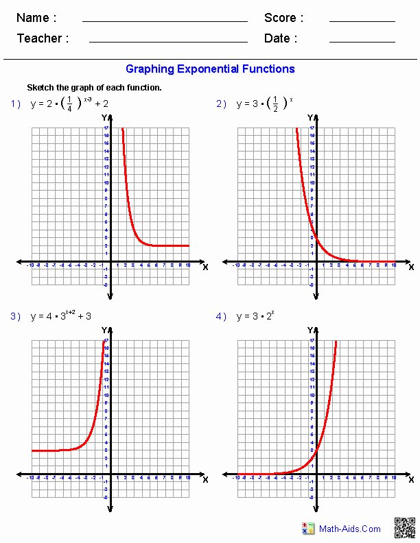 Graphing Exponential Functions Worksheet Awesome Logarithm Worksheet