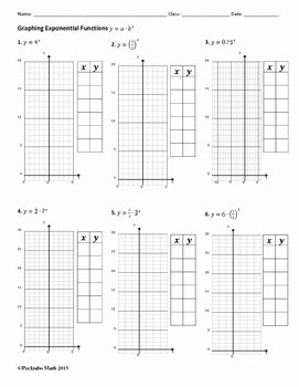 Graphing Exponential Functions Worksheet Beautiful Graphing Exponential Functions Algebra Worksheet by