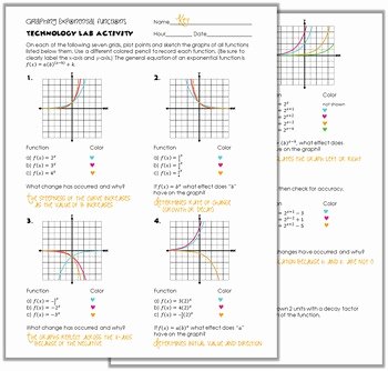 Graphing Exponential Functions Worksheet Lovely Graphing Exponential Functions Worksheet Answers