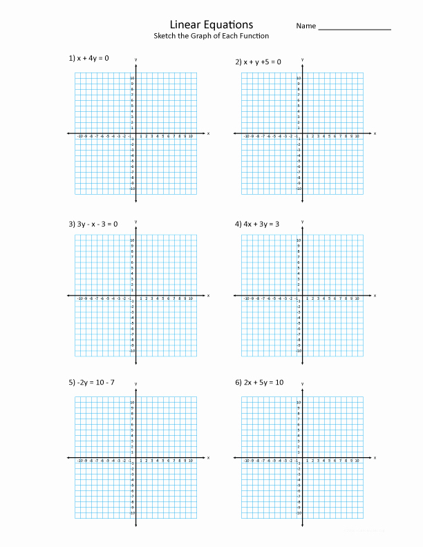 Graphing Linear Equations Practice Worksheet Awesome Graphing Linear Functions Practice Worksheet