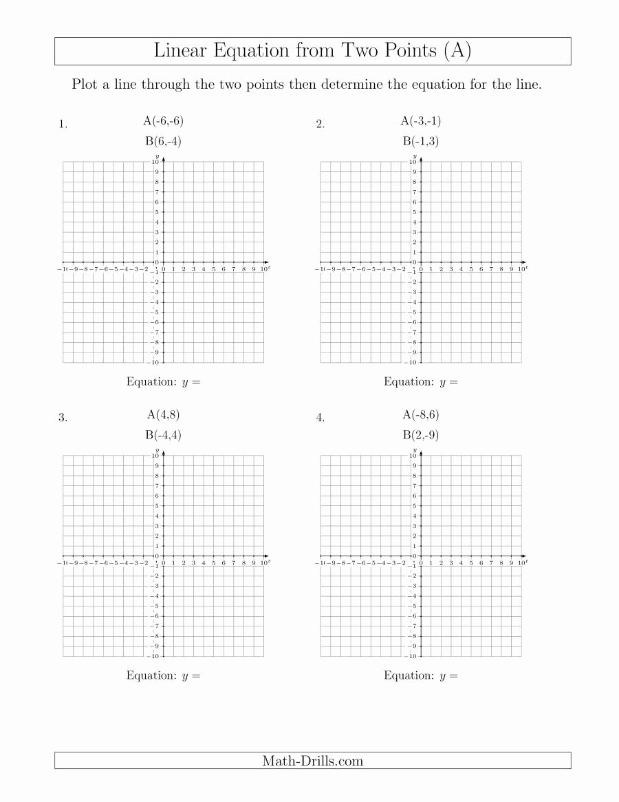 50 Graphing Linear Equations Practice Worksheet