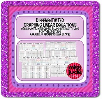 Graphing Linear Equations Practice Worksheet Fresh Graphing Linear Equations Differentiated Practice by Miss