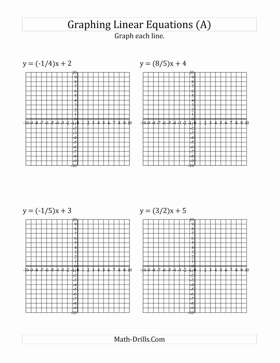 50 Graphing Linear Equations Practice Worksheet