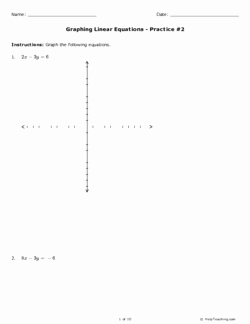 Graphing Linear Equations Practice Worksheet Inspirational Graphing Linear Equations Practice 2 Grade 9 Free