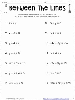 Graphing Linear Equations Practice Worksheet Luxury Graphing Linear Equations with Color Worksheet by Lindsay